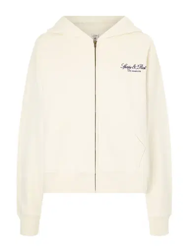 Sporty & Rich Vendome La Embroidered Cotton-fleece Hoodie | Thumbnail 1 Sporty & Rich Vendome La Embroidered Cotton-fleece Hoodie | Thumbnail 1