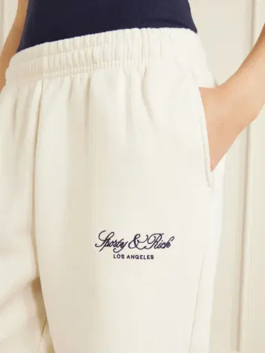 Sporty & Rich Vendome La Embroidered Cotton-fleece Track Pants | Thumbnail 5 Sporty & Rich Vendome La Embroidered Cotton-fleece Track Pants | Thumbnail 5