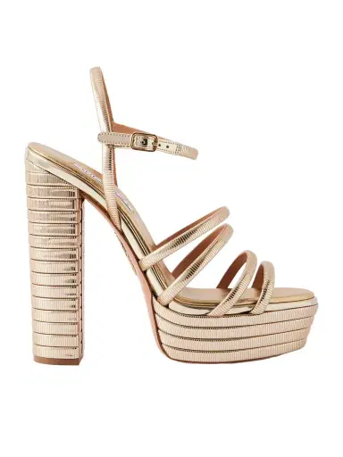Aquazzura Heatwave 140 Metallic-leather Platform Sandals | Thumbnail 1 Aquazzura Heatwave 140 Metallic-leather Platform Sandals | Thumbnail 1