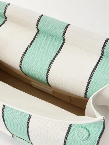 Jacquemus La Plage Leather-trimmed Striped Cotton Clutch | Thumbnail 6 Jacquemus La Plage Leather-trimmed Striped Cotton Clutch | Thumbnail 6