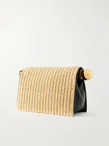 Jacquemus La Plage Leather-trimmed Raffia-effect Clutch | Thumbnail 4 Jacquemus La Plage Leather-trimmed Raffia-effect Clutch | Thumbnail 4