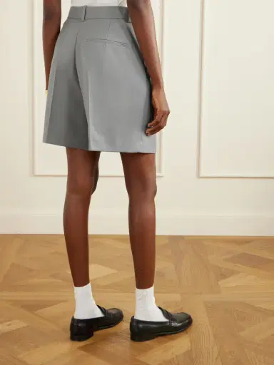 Anine Bing Brice Pleated Wool-blend Shorts | Thumbnail 4 Anine Bing Brice Pleated Wool-blend Shorts | Thumbnail 4
