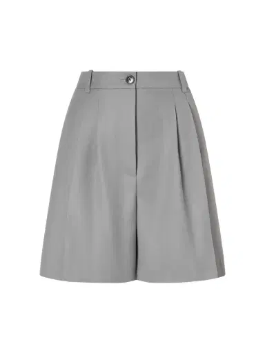Anine Bing Brice Pleated Wool-blend Shorts | Thumbnail 1 Anine Bing Brice Pleated Wool-blend Shorts | Thumbnail 1