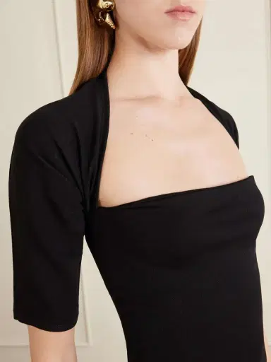 Jacquemus Bolero Stretch-jersey Midi Dress | Thumbnail 4 Jacquemus Bolero Stretch-jersey Midi Dress | Thumbnail 4
