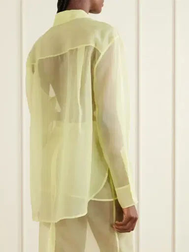 The Frankie Shop Peri Sheer Silk-blend Shirt | Thumbnail 3 The Frankie Shop Peri Sheer Silk-blend Shirt | Thumbnail 3