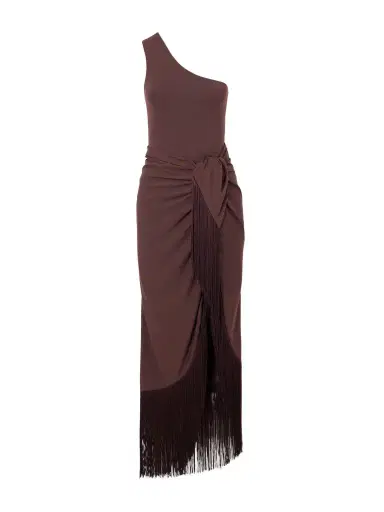 Taller Marmo Rhodes One-shoulder Swimsuit And Fringed Pareo Set | Thumbnail 1 Taller Marmo Rhodes One-shoulder Swimsuit And Fringed Pareo Set | Thumbnail 1