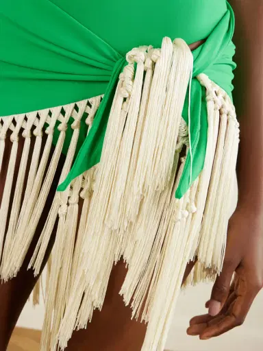 Taller Marmo Yacare Swimsuit And Fringed Pareo Set | Thumbnail 6 Taller Marmo Yacare Swimsuit And Fringed Pareo Set | Thumbnail 6
