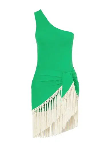 Taller Marmo Yacare Swimsuit And Fringed Pareo Set | Thumbnail 1 Taller Marmo Yacare Swimsuit And Fringed Pareo Set | Thumbnail 1