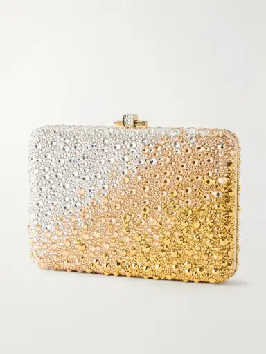 Judith Leiber Couture Slim Slide Crystal-embellished Silver-tone Clutch | Thumbnail 4 Judith Leiber Couture Slim Slide Crystal-embellished Silver-tone Clutch | Thumbnail 4