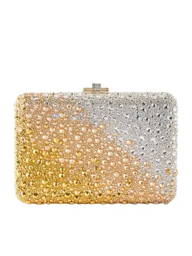 Judith Leiber Couture Slim Slide Crystal-embellished Silver-tone Clutch | Thumbnail 1 Judith Leiber Couture Slim Slide Crystal-embellished Silver-tone Clutch | Thumbnail 1