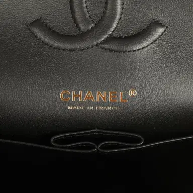 Chanel Chanel Medium Classic Croc Embossed Double Flap Bag Black Lambskin Gold Hardware | Thumbnail 8 Chanel Chanel Medium Classic Croc Embossed Double Flap Bag Black Lambskin Gold Hardware | Thumbnail 8