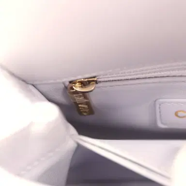 Chanel Chanel Micro Coco Top Handle Flap Light Purple Shiny Caviar Light Gold Hardware | Thumbnail 9 Chanel Chanel Micro Coco Top Handle Flap Light Purple Shiny Caviar Light Gold Hardware | Thumbnail 9