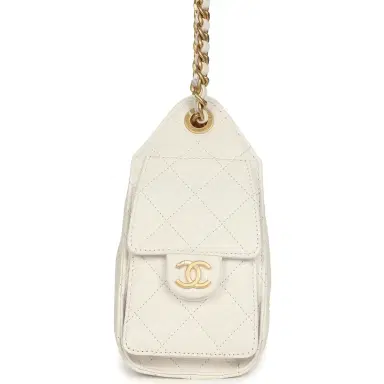 Chanel Chanel Mini 25 Hobo Bag White Caviar Antique Gold Hardware | Thumbnail 3 Chanel Chanel Mini 25 Hobo Bag White Caviar Antique Gold Hardware | Thumbnail 3