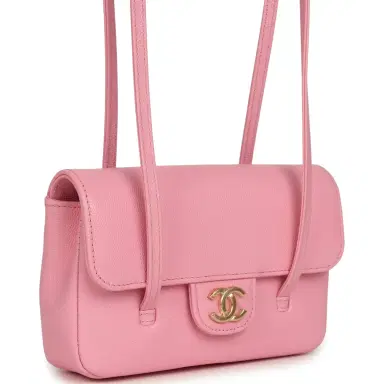 Chanel Chanel Mini Preppy Coco Clutch with Straps Pink Shiny Caviar Brushed Gold Hardware | Thumbnail 2 Chanel Chanel Mini Preppy Coco Clutch with Straps Pink Shiny Caviar Brushed Gold Hardware | Thumbnail 2