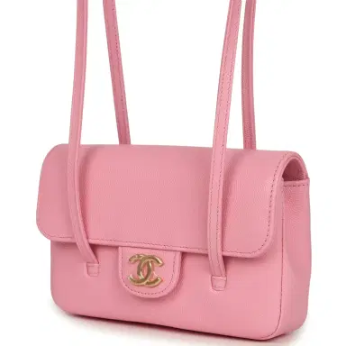 Chanel Chanel Mini Preppy Coco Clutch with Straps Pink Shiny Caviar Brushed Gold Hardware | Thumbnail 5 Chanel Chanel Mini Preppy Coco Clutch with Straps Pink Shiny Caviar Brushed Gold Hardware | Thumbnail 5