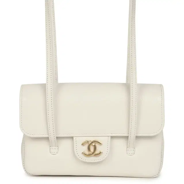 Chanel Mini Preppy Coco Clutch with Straps White Shiny Caviar Brushed Gold Hardware Chanel Mini Preppy Coco Clutch with Straps White Shiny Caviar Brushed Gold Hardware