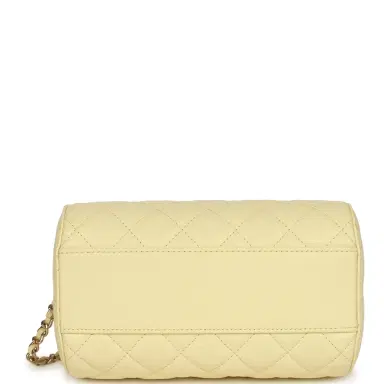 Chanel Chanel Mini Timeless Classic Barrel Bag with Chain Yellow Shiny Caviar Light Gold Hardware | Thumbnail 6 Chanel Chanel Mini Timeless Classic Barrel Bag with Chain Yellow Shiny Caviar Light Gold Hardware | Thumbnail 6