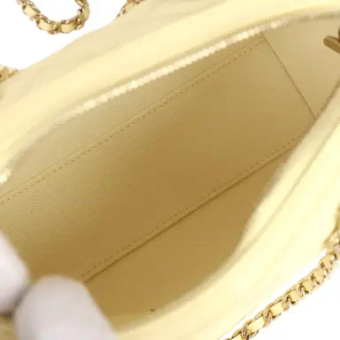 Chanel Chanel Mini Timeless Classic Barrel Bag with Chain Yellow Shiny Caviar Light Gold Hardware | Thumbnail 8 Chanel Chanel Mini Timeless Classic Barrel Bag with Chain Yellow Shiny Caviar Light Gold Hardware | Thumbnail 8