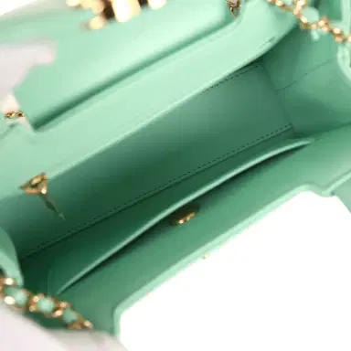 Chanel Chanel Small Fringe Kelly Green Lambskin Gold Hardware | Thumbnail 8 Chanel Chanel Small Fringe Kelly Green Lambskin Gold Hardware | Thumbnail 8