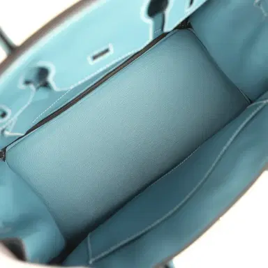 HERMÈS Hermes Birkin 30 Blue Jean Togo Palladium Hardware | Thumbnail 8 HERMÈS Hermes Birkin 30 Blue Jean Togo Palladium Hardware | Thumbnail 8