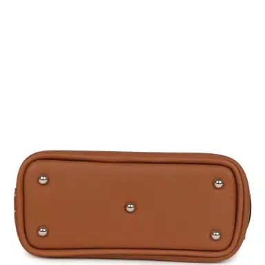 HERMÈS Hermes Mini Bolide Shark Bag Charm Gold and White Swift Palladium Hardware | Thumbnail 6 HERMÈS Hermes Mini Bolide Shark Bag Charm Gold and White Swift Palladium Hardware | Thumbnail 6