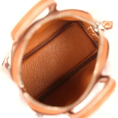 HERMÈS Hermes Mini Bolide Shark Bag Charm Gold and White Swift Palladium Hardware | Thumbnail 7 HERMÈS Hermes Mini Bolide Shark Bag Charm Gold and White Swift Palladium Hardware | Thumbnail 7