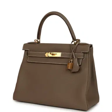 HERMÈS Pre-owned Hermes Kelly Retourne 28 Etoupe Togo Gold Hardware | Thumbnail 5 HERMÈS Pre-owned Hermes Kelly Retourne 28 Etoupe Togo Gold Hardware | Thumbnail 5
