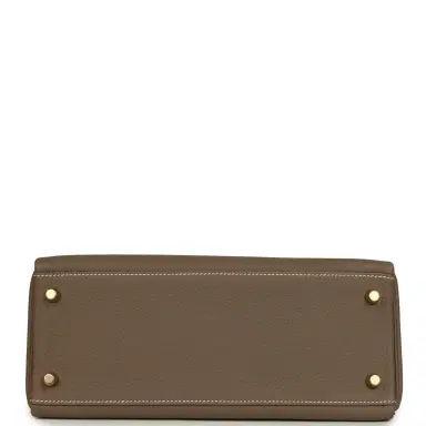 HERMÈS Pre-owned Hermes Kelly Retourne 28 Etoupe Togo Gold Hardware | Thumbnail 6 HERMÈS Pre-owned Hermes Kelly Retourne 28 Etoupe Togo Gold Hardware | Thumbnail 6