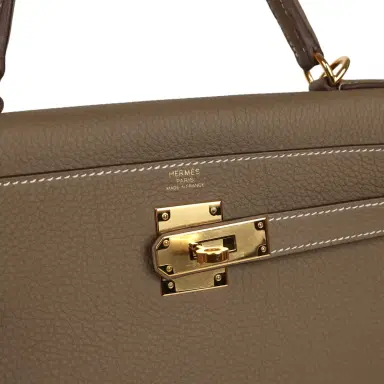 HERMÈS Pre-owned Hermes Kelly Retourne 28 Etoupe Togo Gold Hardware | Thumbnail 7 HERMÈS Pre-owned Hermes Kelly Retourne 28 Etoupe Togo Gold Hardware | Thumbnail 7