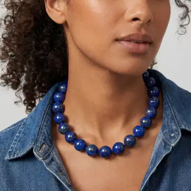 Stephanie Gottlieb Kendall Large Lapis Beaded Necklace | Thumbnail 2 Stephanie Gottlieb Kendall Large Lapis Beaded Necklace | Thumbnail 2