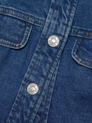 PAIGE Women's Elly Crop Denim Shirt - Laguna - Size XS | Thumbnail 7 PAIGE Women's Elly Crop Denim Shirt - Laguna - Size XS | Thumbnail 7