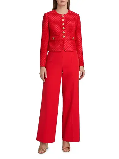 Elie Tahari Women's The Marlena Woven Jacket - Poppy Glow - Size XL | Thumbnail 2 Elie Tahari Women's The Marlena Woven Jacket - Poppy Glow - Size XL | Thumbnail 2