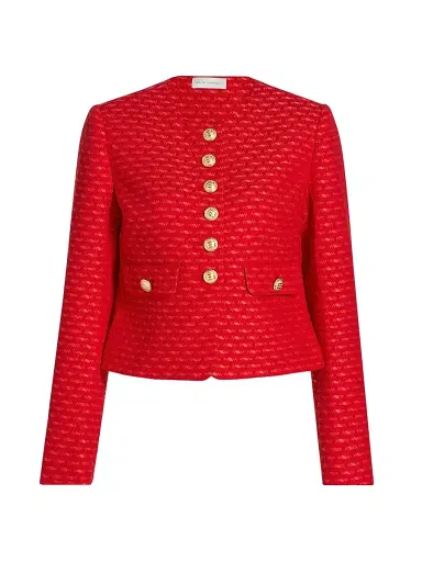 Elie Tahari Women's The Marlena Woven Jacket - Poppy Glow - Size XL | Thumbnail 1 Elie Tahari Women's The Marlena Woven Jacket - Poppy Glow - Size XL | Thumbnail 1