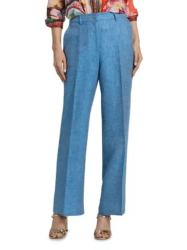 Elie Tahari Women's The Edna Pintuck Pants - Celestial Blue | Thumbnail 3 Elie Tahari Women's The Edna Pintuck Pants - Celestial Blue | Thumbnail 3
