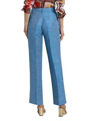 Elie Tahari Women's The Edna Pintuck Pants - Celestial Blue | Thumbnail 5 Elie Tahari Women's The Edna Pintuck Pants - Celestial Blue | Thumbnail 5