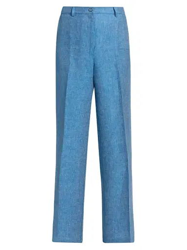 Elie Tahari Women's The Edna Pintuck Pants - Celestial Blue | Thumbnail 1 Elie Tahari Women's The Edna Pintuck Pants - Celestial Blue | Thumbnail 1