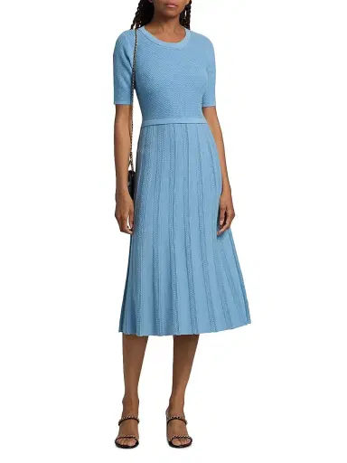 Elie Tahari Women's The Vesper Cable-Knit Sweaterdress - Fountain Blue - Size XL | Thumbnail 3 Elie Tahari Women's The Vesper Cable-Knit Sweaterdress - Fountain Blue - Size XL | Thumbnail 3
