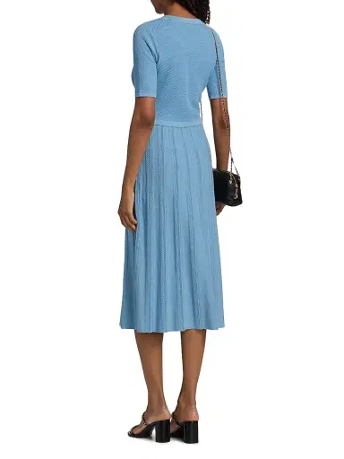 Elie Tahari Women's The Vesper Cable-Knit Sweaterdress - Fountain Blue - Size XL | Thumbnail 5 Elie Tahari Women's The Vesper Cable-Knit Sweaterdress - Fountain Blue - Size XL | Thumbnail 5