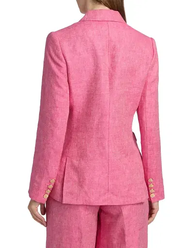 Elie Tahari Women's The Kenna Double-Breasted Linen Blazer - Plum Rose - Size 10 | Thumbnail 5 Elie Tahari Women's The Kenna Double-Breasted Linen Blazer - Plum Rose - Size 10 | Thumbnail 5