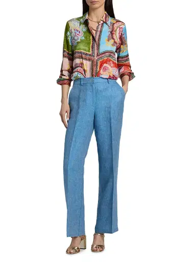 Elie Tahari Women's The Johanna Kaleidoscope Printed Silk-Blend Blouse - Kaleidoscope - Size XL | Thumbnail 2 Elie Tahari Women's The Johanna Kaleidoscope Printed Silk-Blend Blouse - Kaleidoscope - Size XL | Thumbnail 2
