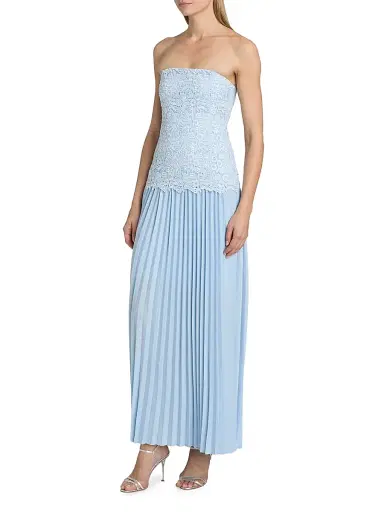 Generation Love Women's Cody Lace Pleated Strapless Maxi Dress - Light Blue White - Size XL | Thumbnail 4 Generation Love Women's Cody Lace Pleated Strapless Maxi Dress - Light Blue White - Size XL | Thumbnail 4