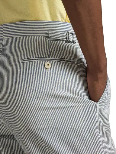 Polo Ralph Lauren Men's Pinstriped Cotton Seersucker Pleated-Front Pants | Thumbnail 5 Polo Ralph Lauren Men's Pinstriped Cotton Seersucker Pleated-Front Pants | Thumbnail 5