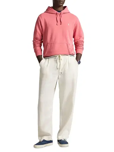 Polo Ralph Lauren Men's Logo Embroidered Cotton Terry Hoodie - Red Sky | Thumbnail 2 Polo Ralph Lauren Men's Logo Embroidered Cotton Terry Hoodie - Red Sky | Thumbnail 2