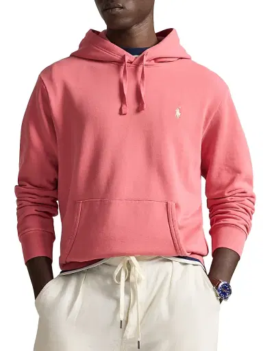 Polo Ralph Lauren Men's Logo Embroidered Cotton Terry Hoodie - Red Sky | Thumbnail 3 Polo Ralph Lauren Men's Logo Embroidered Cotton Terry Hoodie - Red Sky | Thumbnail 3