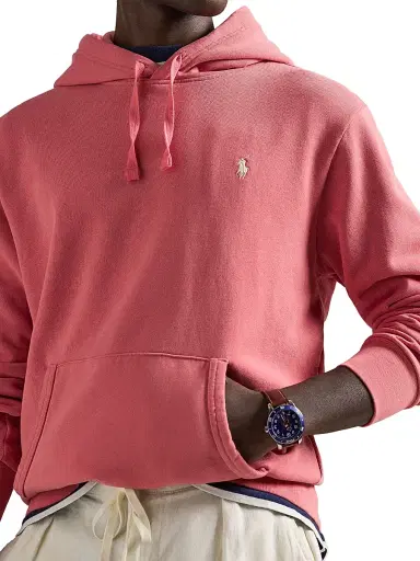 Polo Ralph Lauren Men's Logo Embroidered Cotton Terry Hoodie - Red Sky | Thumbnail 5 Polo Ralph Lauren Men's Logo Embroidered Cotton Terry Hoodie - Red Sky | Thumbnail 5