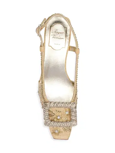 Roger Vivier Women's BV Ramage 45MM Embellished Slingback Pumps | Thumbnail 4 Roger Vivier Women's BV Ramage 45MM Embellished Slingback Pumps | Thumbnail 4