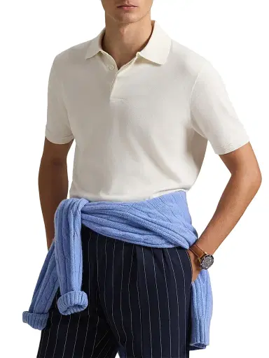 Polo Ralph Lauren Men's Cutaway Collar Cotton Polo Shirt | Thumbnail 3 Polo Ralph Lauren Men's Cutaway Collar Cotton Polo Shirt | Thumbnail 3