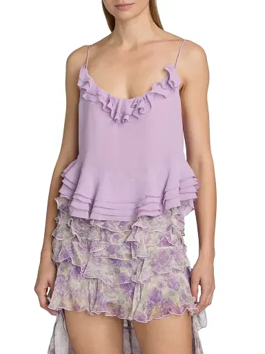 Ronny Kobo Women's Meritta Ruffled Chiffon Top | Thumbnail 3 Ronny Kobo Women's Meritta Ruffled Chiffon Top | Thumbnail 3