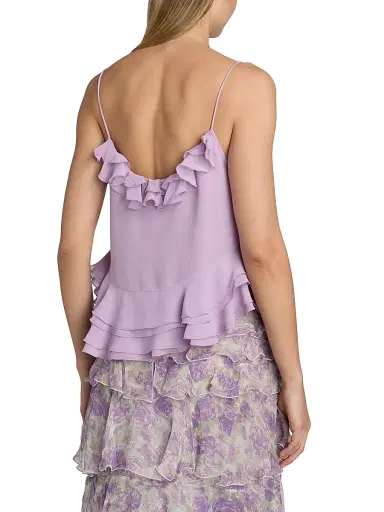 Ronny Kobo Women's Meritta Ruffled Chiffon Top | Thumbnail 5 Ronny Kobo Women's Meritta Ruffled Chiffon Top | Thumbnail 5