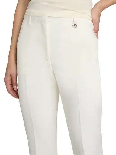 Burberry Women's Wool Bootcut Crop Trousers - Cool Alabaster - Size 14 | Thumbnail 6 Burberry Women's Wool Bootcut Crop Trousers - Cool Alabaster - Size 14 | Thumbnail 6